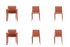Ensemble de 6 chaises de salle a manger Paris Modern en argile