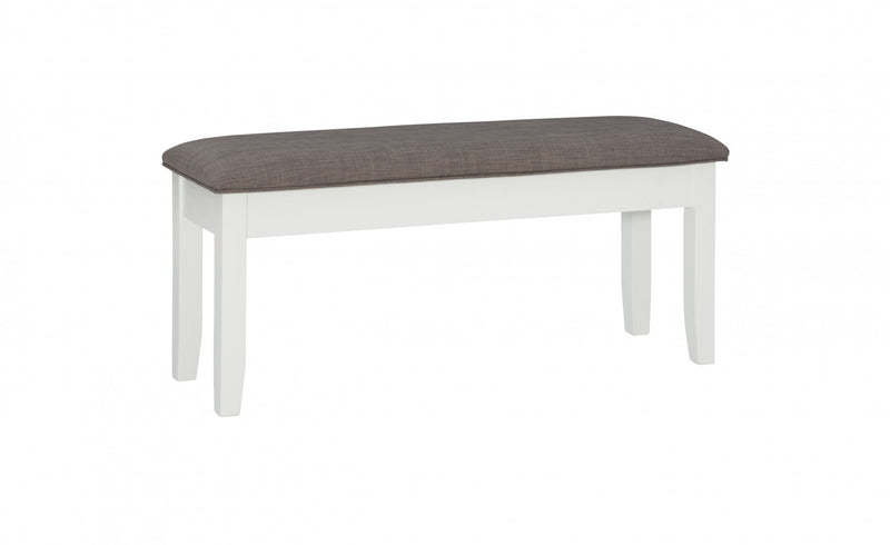 Banc de salle à manger Jane en tissu avec rangement - taupe