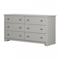 Vito Commode 6 Tiroirs - Gris Clair