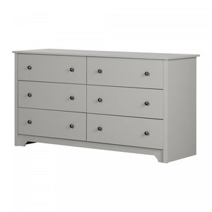 Vito Commode 6 Tiroirs - Gris Clair