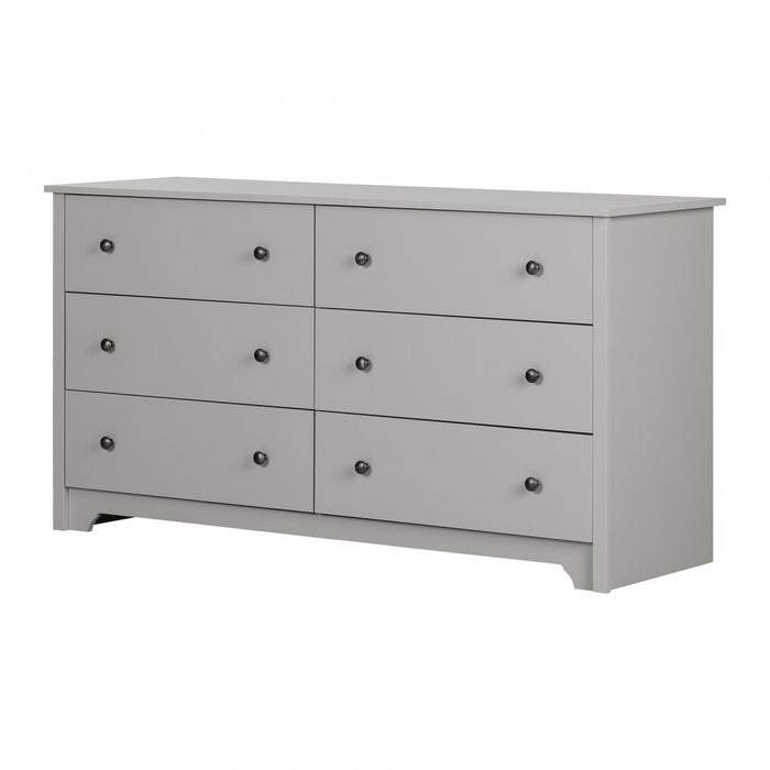 Vito Commode 6 Tiroirs - Gris Clair