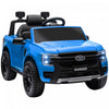 Qaba Ford Ranger 12v Avec Rangement Arriere, Voiture Electrique A Batterie Pour Enfants Avec Telecommande, Suspension A Ressort, Phares, Klaxon, Bleu