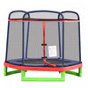 Outsunny Trampoline Pour Enfants De 2,1 M Avec Filet De Securite, Jouet De Gymnastique A Ressort Durable Avec Fermeture A Glissiere Robuste Et Revetement Rembourre, Rouge
