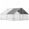 Pawhut Grand Poulailler En Metal Galvanise, Avec Couverture, Pour L'exterieur De La Cour 10' X 13' X 6.5'