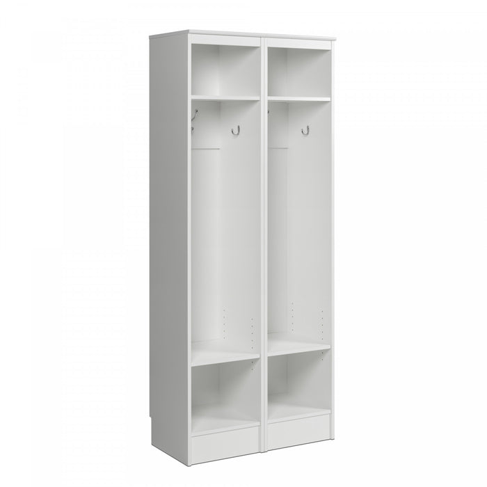 Portemanteau Etroit A 2 Tablettes – Blanc (ensemble De 2)