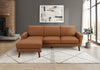 Sofa Chaise Longue Rembourre, 85\" De Large, Pieds En Bois Massif De Noyer, Mid-Century