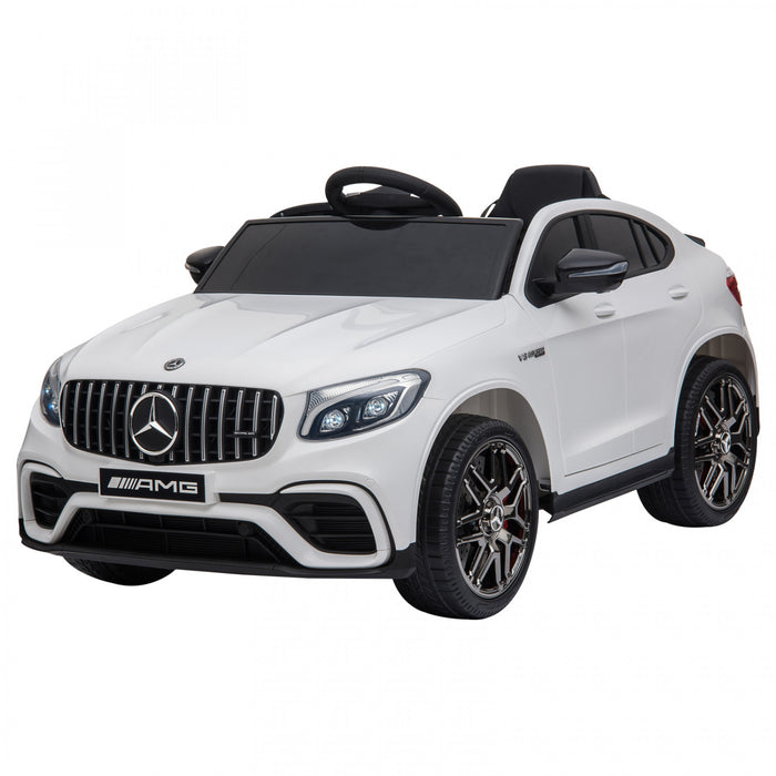 Aosom Voiture Electrique 12 V Pour Enfants Sous Licence Officielle Cadeau Parfait Avec Roue De Suspension Telecommandee Blanc