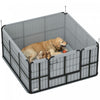 Pawhut Niche De Mise Bas Pour Chiens, Parc Pour Chiots Avec Tissu Oxford 600d, Tapis De Pipi Lavable, Parc Pour Animaux Avec Porte, Pour Chiens De Taille Moyenne Et Grande