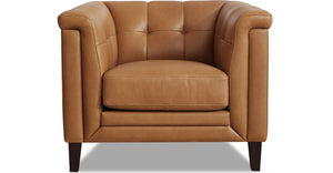 Hydeline Bodie Fauteuil en cuir – Brun