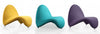 Fauteuil d’appoint moderne 1 piece MoMa en violet, turquoise et jaune