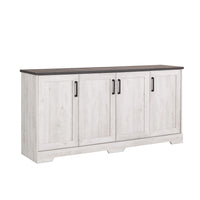 Console Rustic Ridge de Prepac à 4 portes - blanc délavé