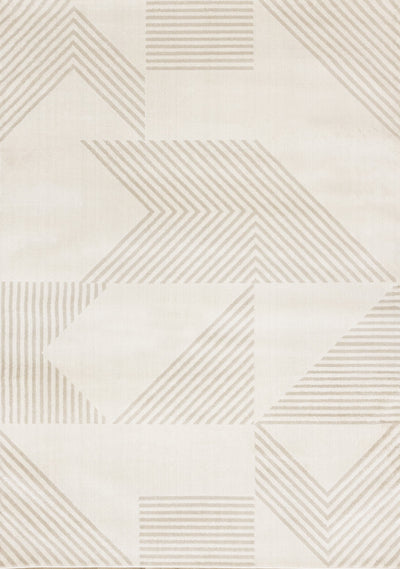 Hudson Modern Geometric Cream Beige Area Rug - 7'10" x 10'6"|Carpette Hudson crème et beige à motif géométrique moderne - 7 pi 10 po x 10 pi 6 po