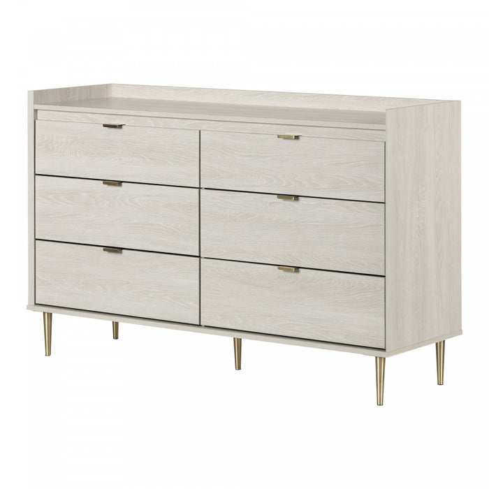 Hype Commode 6 Tiroirs - Chene Hivernal