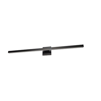 Dainolite Arandel Vanity Light 4"d 24w LED Matte Black White Acrylic Diffuser Lamp|Lumière de coiffeuse Arandel de Dainolite de 4 po de diamètre en acrylique blanc qui diffuse la lumière, avec fini noir mat et ampoule à DEL de 24 W
