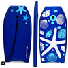 Planche De Bodyboard Surf 41 Pouces (105 X 51 X 6 Cm) Avec Sangle De 90 Cm Et Motif Cocotier + Parasol Pour Debutant Enfant Adulte Xpe+hdpe 1,8kg
