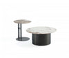 Ensemble moderne et glamour Alondra de 2 tables : table basse et table d’appoint, coloris noir