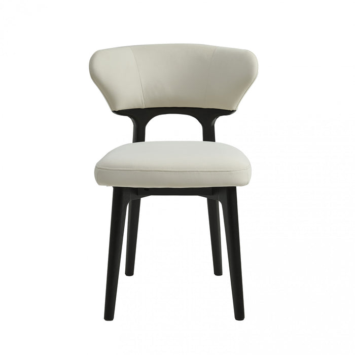 Susie Chaises De Salle A Manger En Bois, Lot De 2, Chaises Laterales Tapisees En Tissu Avec Pieds En Bois, Beige