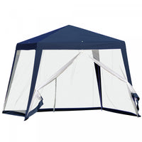 Outsunny 10x10ft Gazebo Tente Patio Auvent En Plein Air Fete Activite Pare-soleil Jardin Abri Soleil