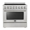 Cuisiniere electrique Paolo 36 pouces, acier inoxydable, 5,44 pi³ - FFSEL6011-36