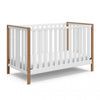 Storkcraft Modern Pacific Lit de bebe convertible 4-en-1 - Blanc avec vintage bois clair