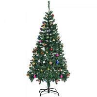 Homcom Sapin De Noel Artificiel De 1.5 M Avec Ornement De Decoration Et 420 Pointes De Branches