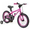 Velo Costway 16 Pouces Pour Enfants De 4 A 7 Ans Avec Selle Reglable Et Guidon Antiderapant Rose