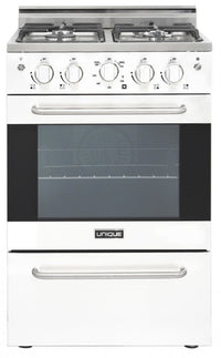Cuisinière à gaz Prestige par Unique de 24 po à convection - UGP-24V PC1 W