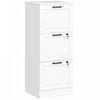 HOMCOM Classeur a 3 tiroirs avec serrure pour lettre A4, Blanc