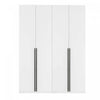 Armoire-penderie moderne Lee 2 pieces en blanc