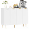 HOMCOM Buffet avec etageres reglables, Blanc