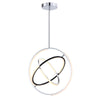 Luminaire suspendu de la collection Trilogy avec lumière à DEL intégrée de 24 po - nickel poli