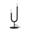 Lampe de table Wand de Dainolite avec fini noir mat et 2 ampoules