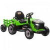 Qaba Tracteur Pour Enfants Avec Remorque, Voiture Pour Enfants 12 V, Vert