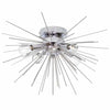 Plafonnier affleuré Vega de Dainolite avec fini argenté et chromé poli, et 4 ampoules