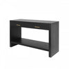 Console de style maison de campagne Aubrey 120 cm avec rangement - noire