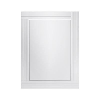Foundry 30 Inch All-Glass Rectangular Mirror In Chrome | Foundry Miroir Rectangulaire Tout en Verre de 30 Pouces Chrome
