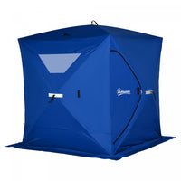 Outsunny 2-4 Personnes Portable Pop-up Tente De Peche Sur Glace Abri De Glace Avec Fenetres De Venti