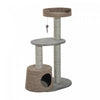 Pawhut Arbre A Chat A Gratter Poteau D'escalade Chaton Animaux Kitty Meubles Avec Jouet Marron