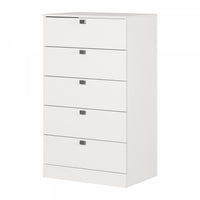 Commode verticale Spark à 5 tiroirs - blanc solide
