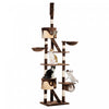 Pawhut 94 \"-102\" Enorme Arbre A Chat Plafond Haut Chat Condo Griffoir Centre D'activite Multi-niveaux Maison De Jeu Marron