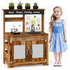 Ensemble De Cuisine De Boue Costway Pour Enfants Avec Robinet D'evier Amovible Double Poeles 4 Pots De Plantation