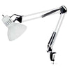 Lampe de travail de Dainolite avec pince à ressort équilibrée, portée de 36 po et fini blanc lustré