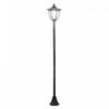 Luminaire Exterieur Solaire Lampadaire Lanterne Classique Led 60 Lm Max. Dim. 26l X 26l X 177h Cm Noir