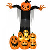 Outsunny 9pi Fantome Citrouille D'halloween Gonflable Pour Jardin Pelouse