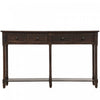 Table Console Phyllis En Bois Massif Avec Tiroirs Et Etagere Inferieure - Espresso