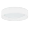 Plafonnier affleuré Cfled de Dainolite de 15 po avec abat-jour ivoire