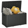 Outsunny Coffre de Rangement de Jardin 306 L, Conteneur de Rangement, Noir