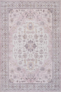 Tapis Rose Lavable Et Antiderapant A Poils Ras 8'x10'