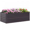 Outsunny Jardiniere Surelevee En Metal Avec Tiges Renforcees, Gris