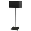 Lampe à pied Maine de Dainolite avec abat-jour carré noir et 1 ampoule